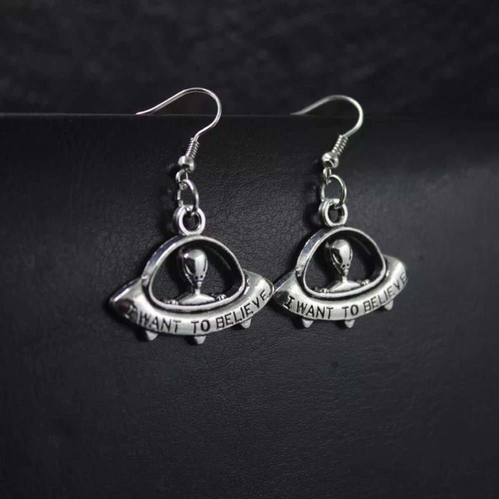 UFO Alien Spaceship Earrings